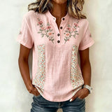 Vintage Floral Print Blouse