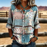 Vintage Floral Print Shirt