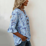 Vintage Floral Print Blouse