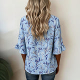 Vintage Floral Print Blouse