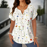 Vintage Floral Print Blouse