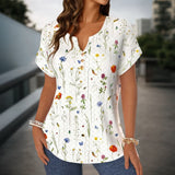 Vintage Floral Print Blouse
