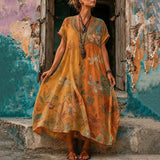 Vintage Floral Print Dress