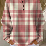 Svenja | Pink Check Pattern Jumper
