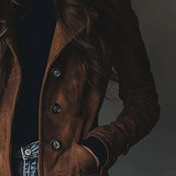 TALLIS | LONG VEGAN SUEDE JACKET