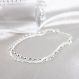 SILVER BRACELET SET WITH ZIRCONIA DETAILS