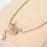 PEARL NECKLACE & EARRINGS SET