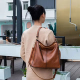 Set of 3 Luxury Leather Hobo Bags