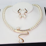 PEARL NECKLACE & EARRINGS SET