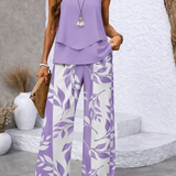 Justa™ | Lilac Set Blouse and Botanical Trousers