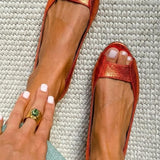 Reyes™ | Metallic Flat Sandals