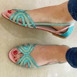 Aitana™ | Metallic Flat Sandals