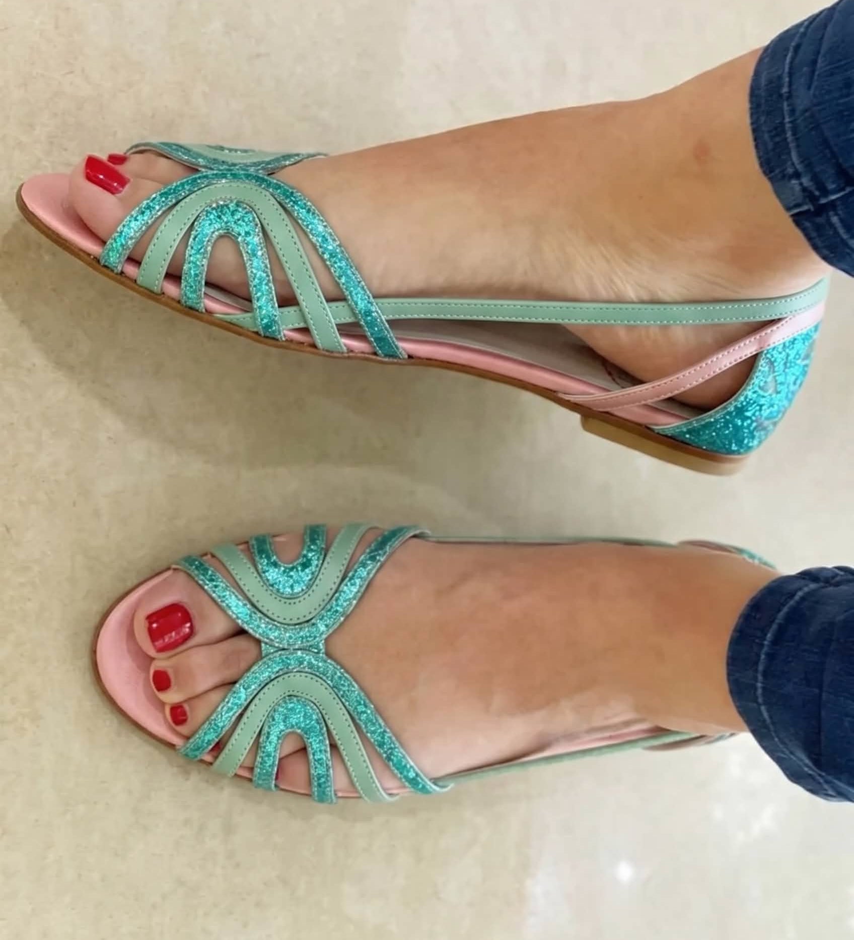 Aitana™ | Metallic Flat Sandals
