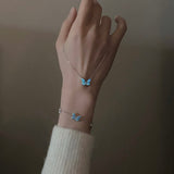 Luminous Dream Blue Butterfly Bracelet