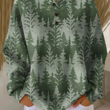 Alma | Green Jumper with Fir Forest
