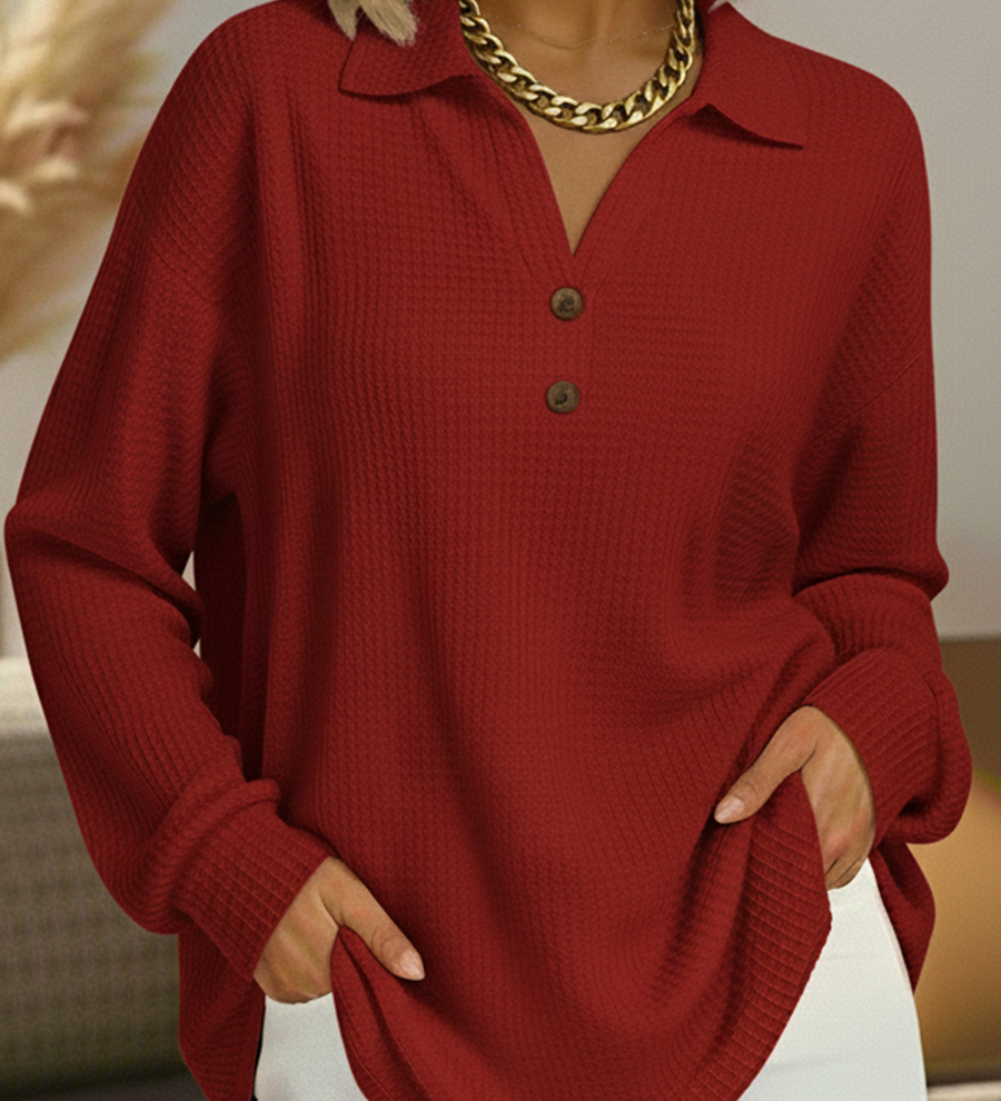 Elke | Simple Jersey with Shirt Collar