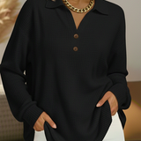 Elke | Simple Jersey with Shirt Collar