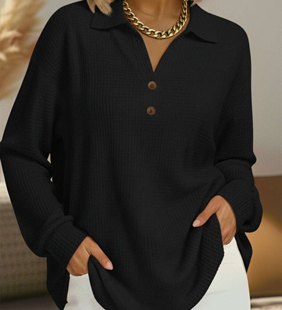 Elke | Simple Jersey with Shirt Collar