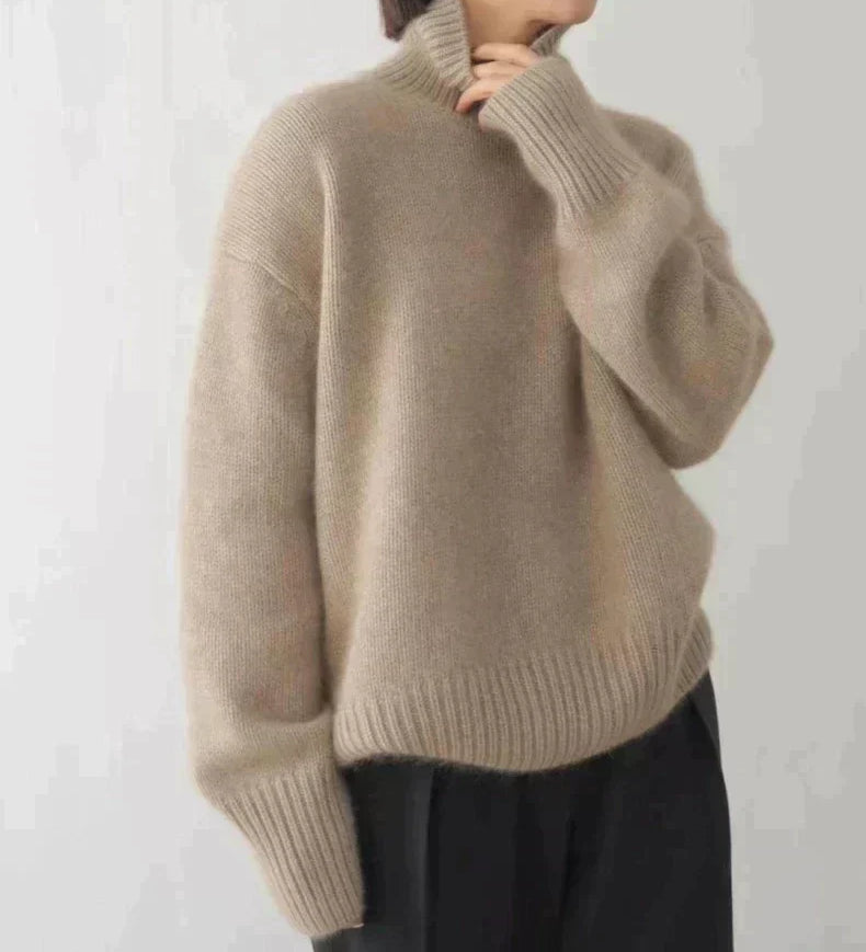 ISABOLL | CASHMERE HIGH-NECK SWEATER