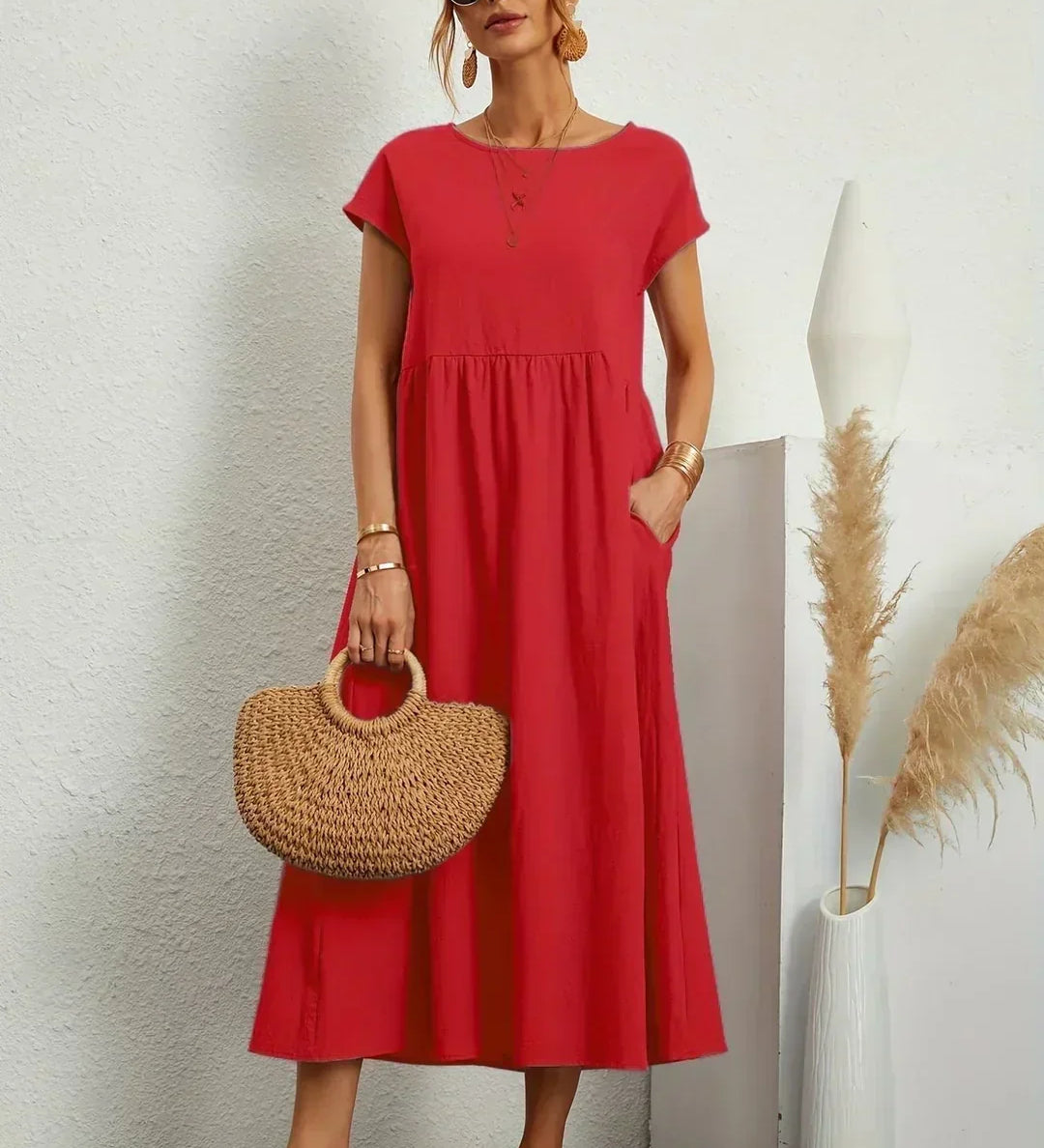 Charlotte ™ — Flowing Midi Dress with Timeless Elegance