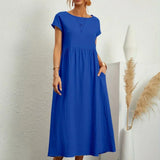 Gabrielle™ — Fluid Midi Dress Timeless Elegance