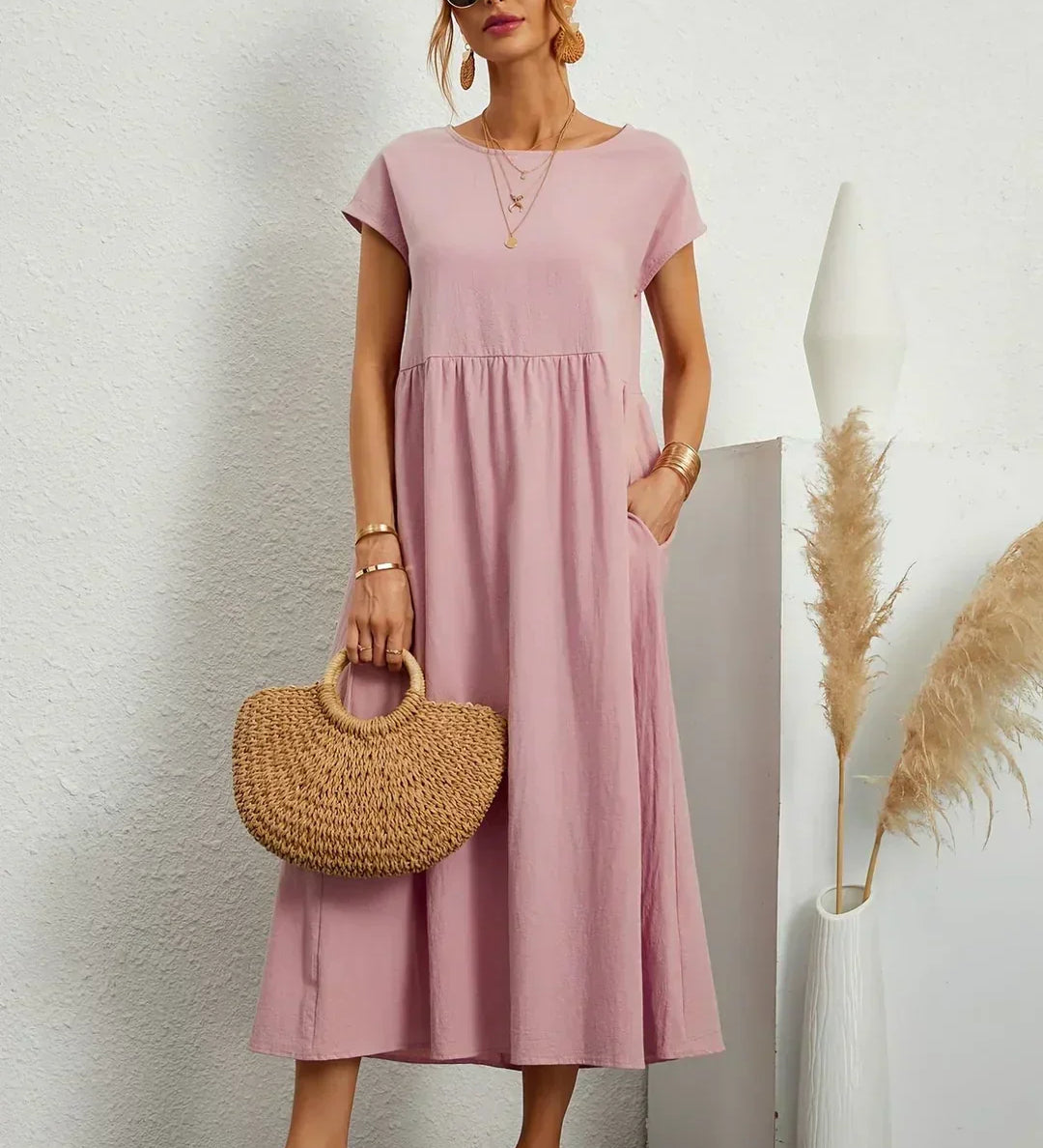 Charlotte ™ — Flowing Midi Dress with Timeless Elegance