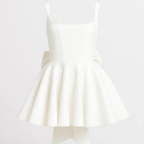 EIRLYS | SQUARE-NECK MINI DRESS WITH BACK BOW