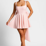 EIRLYS | SQUARE-NECK MINI DRESS WITH BACK BOW