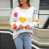 Heart Pattern Knit Jumper