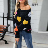 Heart Pattern Knit Jumper