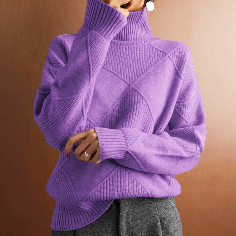 Casual Knit Pullover in Solid Colour
