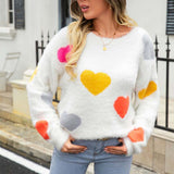 Heart Pattern Knit Jumper