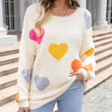 Heart Pattern Knit Jumper
