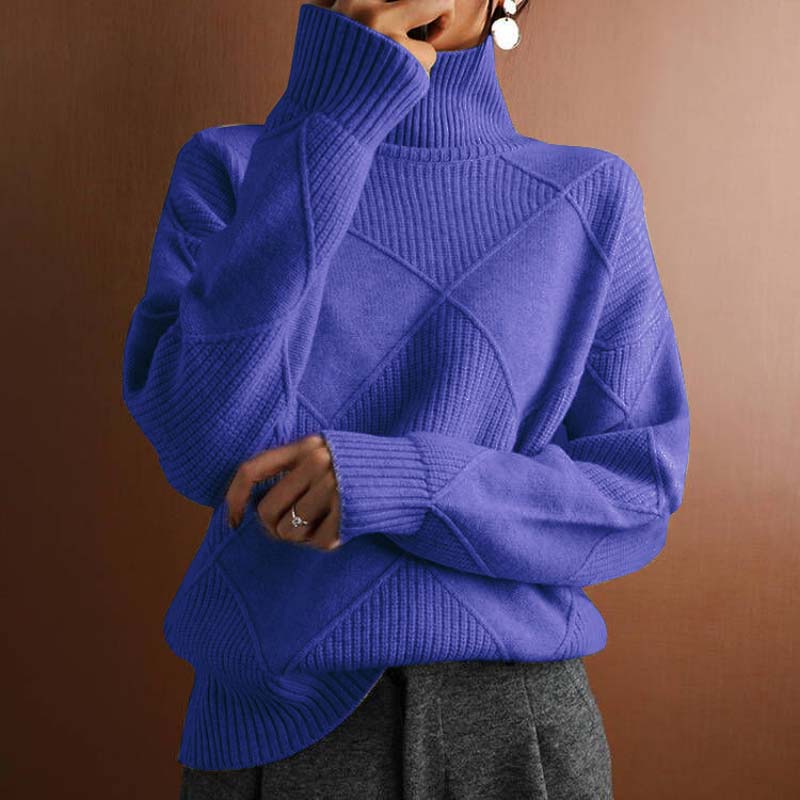 Casual Knit Pullover in Solid Colour