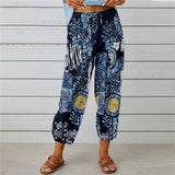 【Cotton and Linen】Vintage Printed Trousers