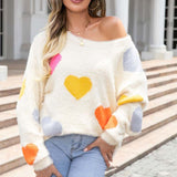 Heart Pattern Knit Jumper