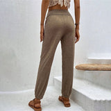 Casual Solid Colour Trousers