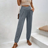 Casual Solid Colour Trousers