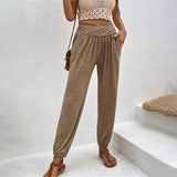 Casual Solid Colour Trousers