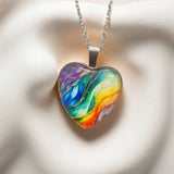 Coloured Heart Pendant Necklace