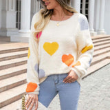 Heart Pattern Knit Jumper