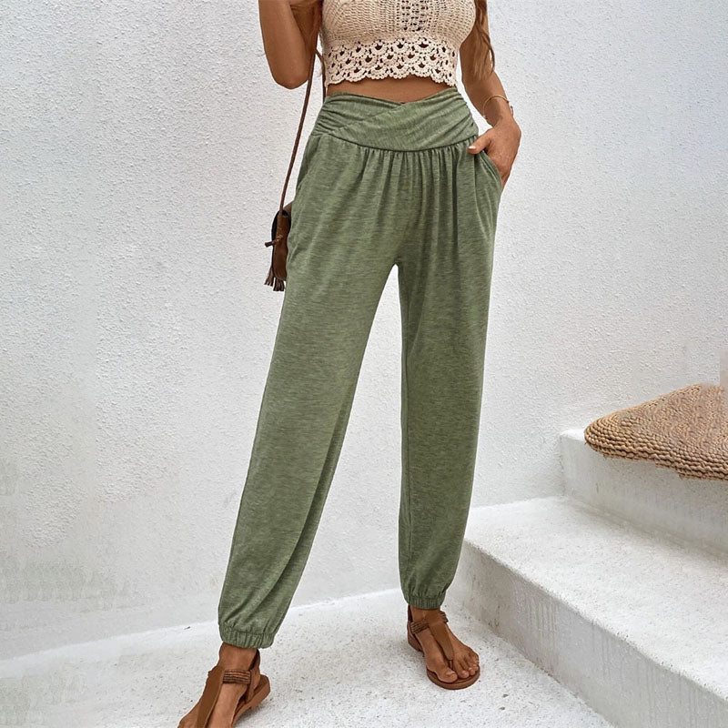 Casual Solid Colour Trousers