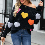 Heart Pattern Knit Jumper