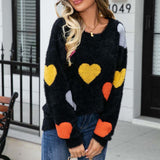 Heart Pattern Knit Jumper