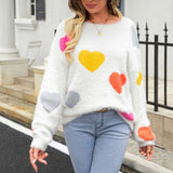 Heart Pattern Knit Jumper