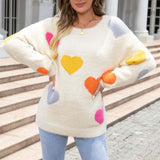 Heart Pattern Knit Jumper
