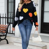 Heart Pattern Knit Jumper