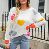 Heart Pattern Knit Jumper