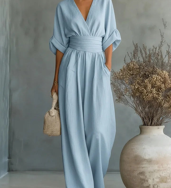 Victoria | Effortless V-Neck Jumpsuit