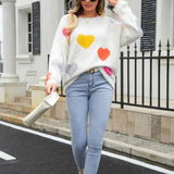 Heart Pattern Knit Jumper